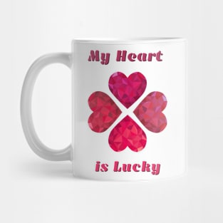 Valentine Heart Red diamond shamrock Mug